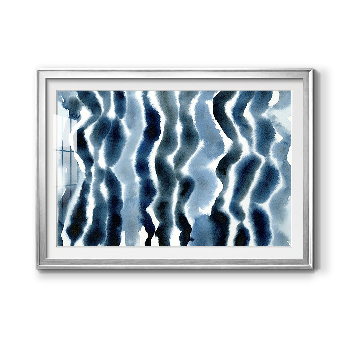 True Blue Wave I - Modern Framed Art Print
