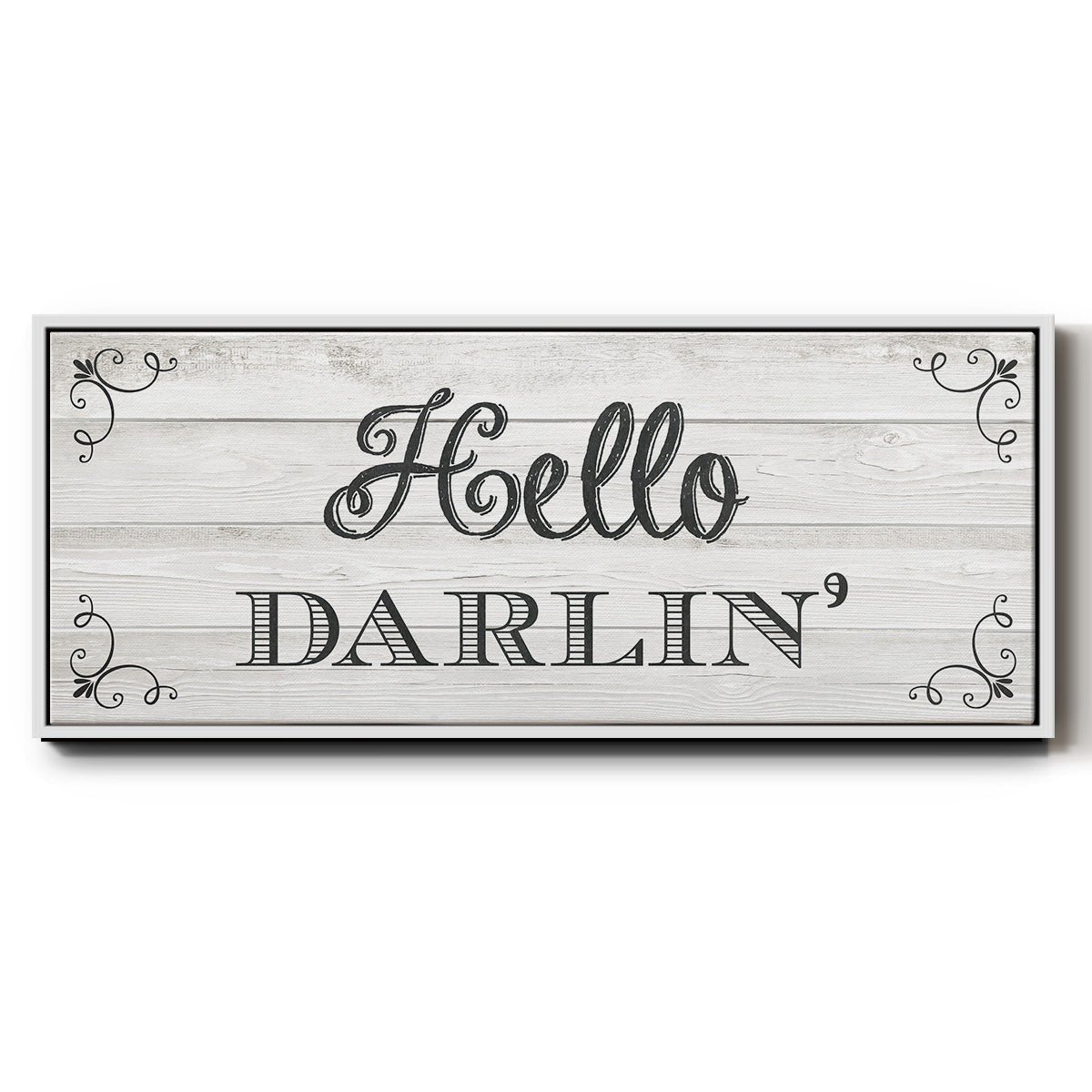 Hello Darlin' - Floater Framed Canvas Print