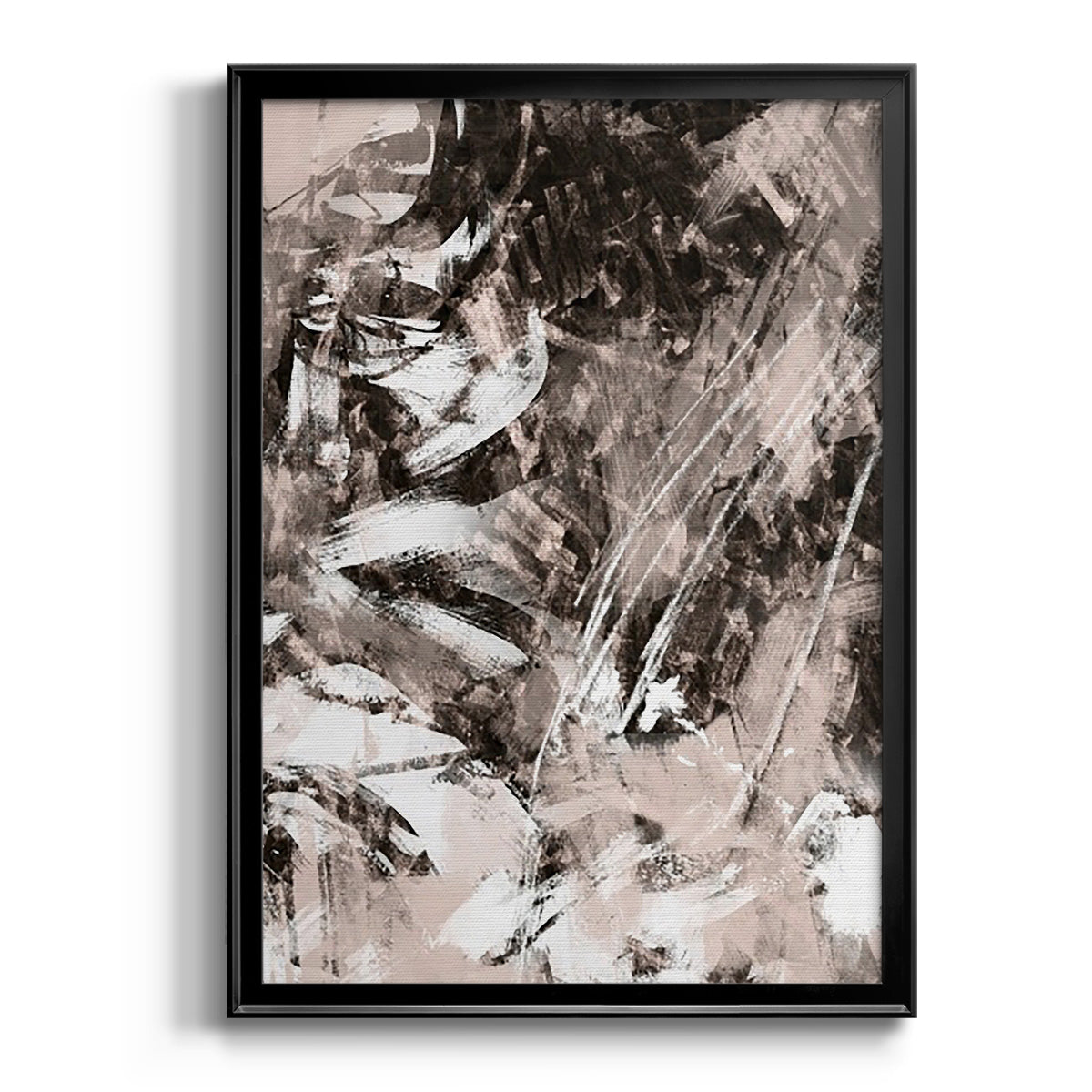 Blush Blackboard II - Modern Framed Canvas Print