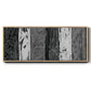 Printed Brushed Nickel Abstract I - Floater Framed Canvas Print