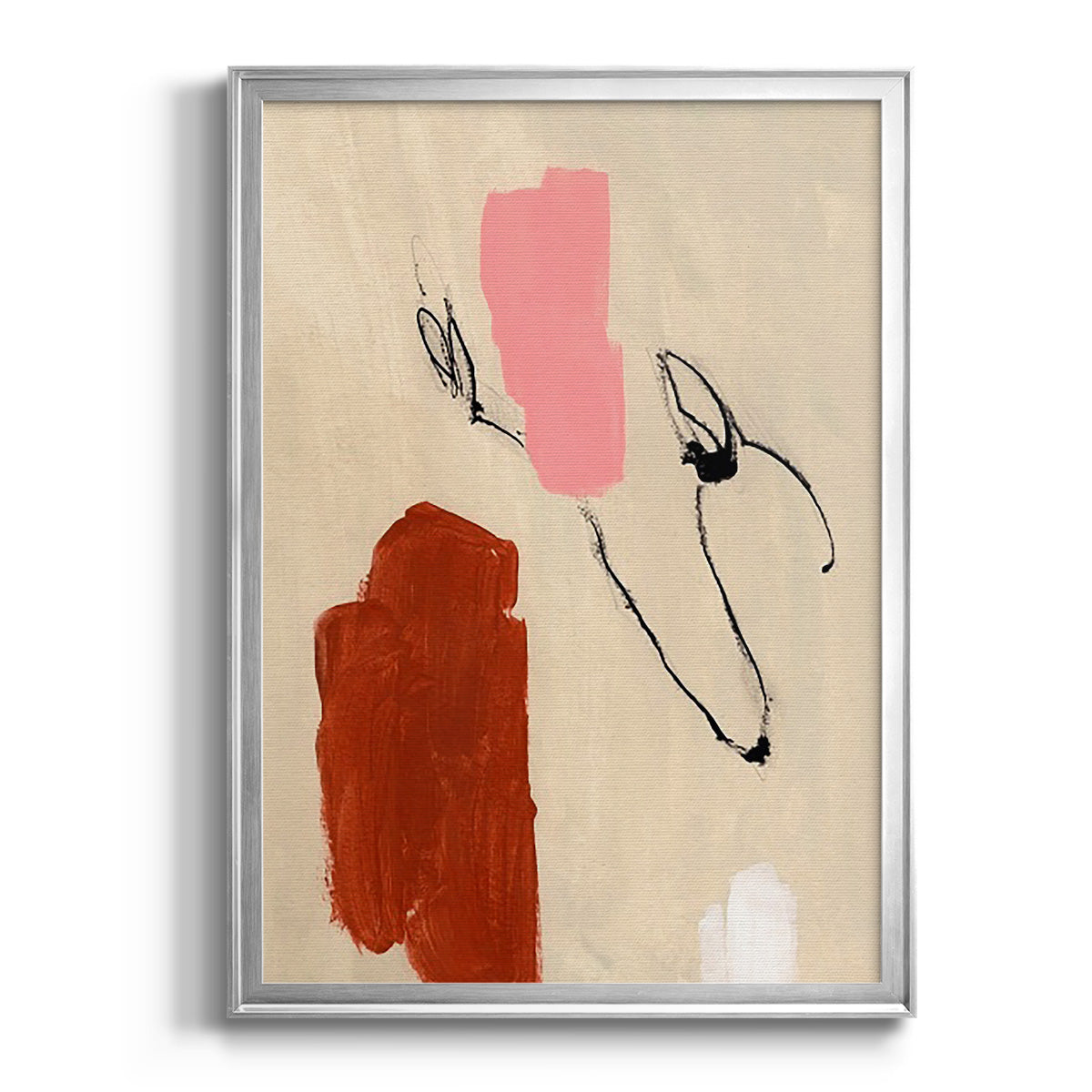 Terra Rosa Abstract I - Modern Framed Canvas Print