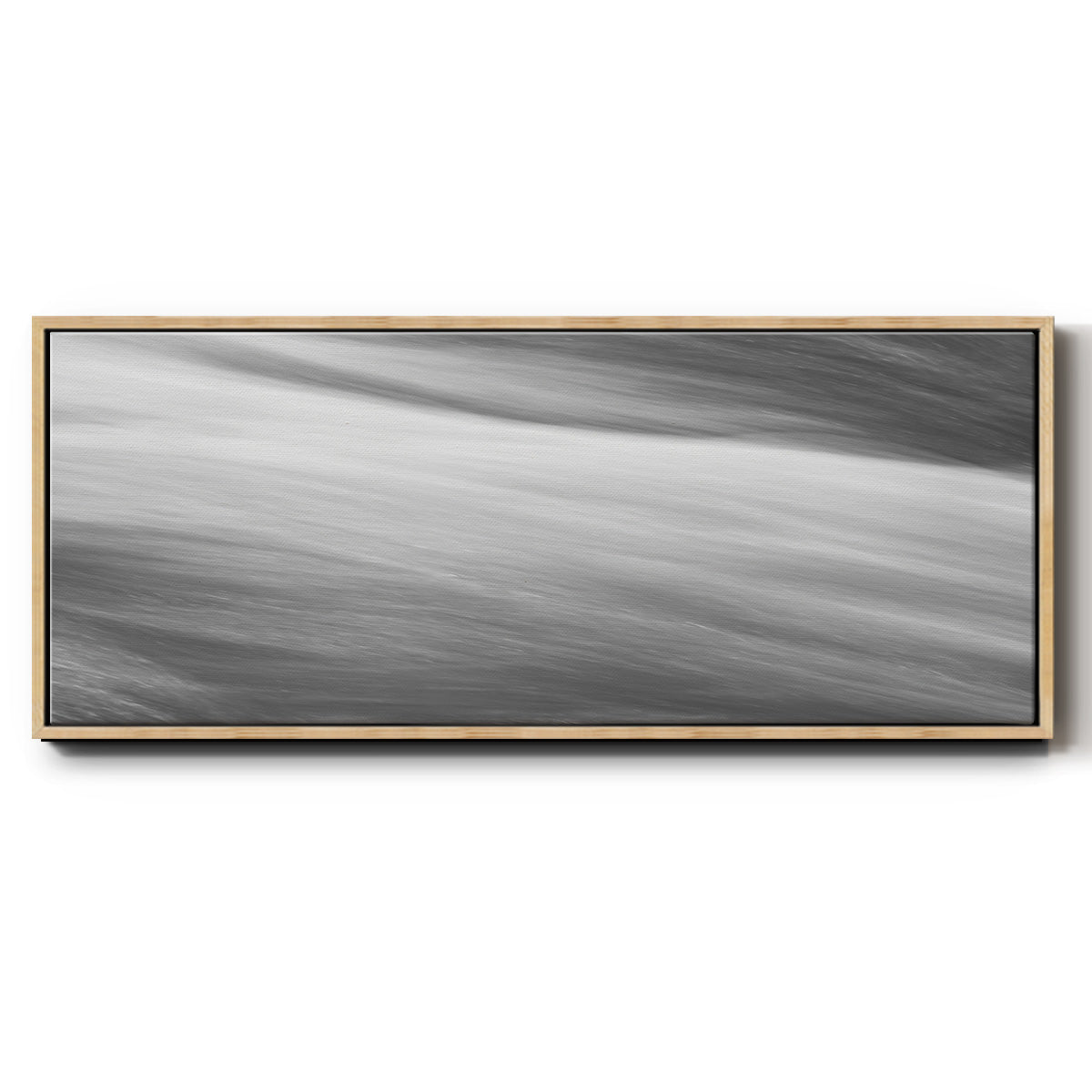 Black & White Water Panel VI - Floater Framed Canvas Print