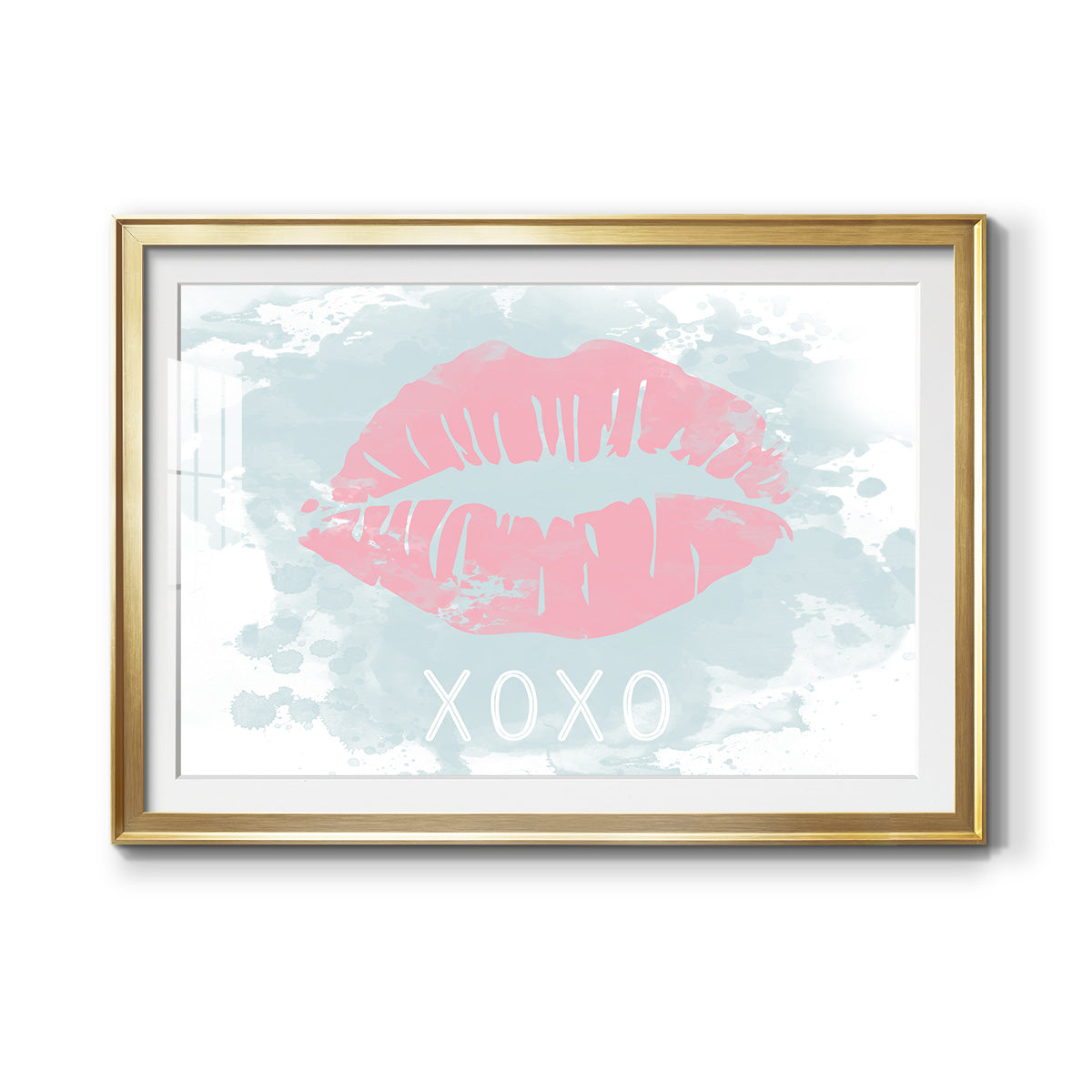 XOXO in Color Premium Framed Print - Ready to Hang