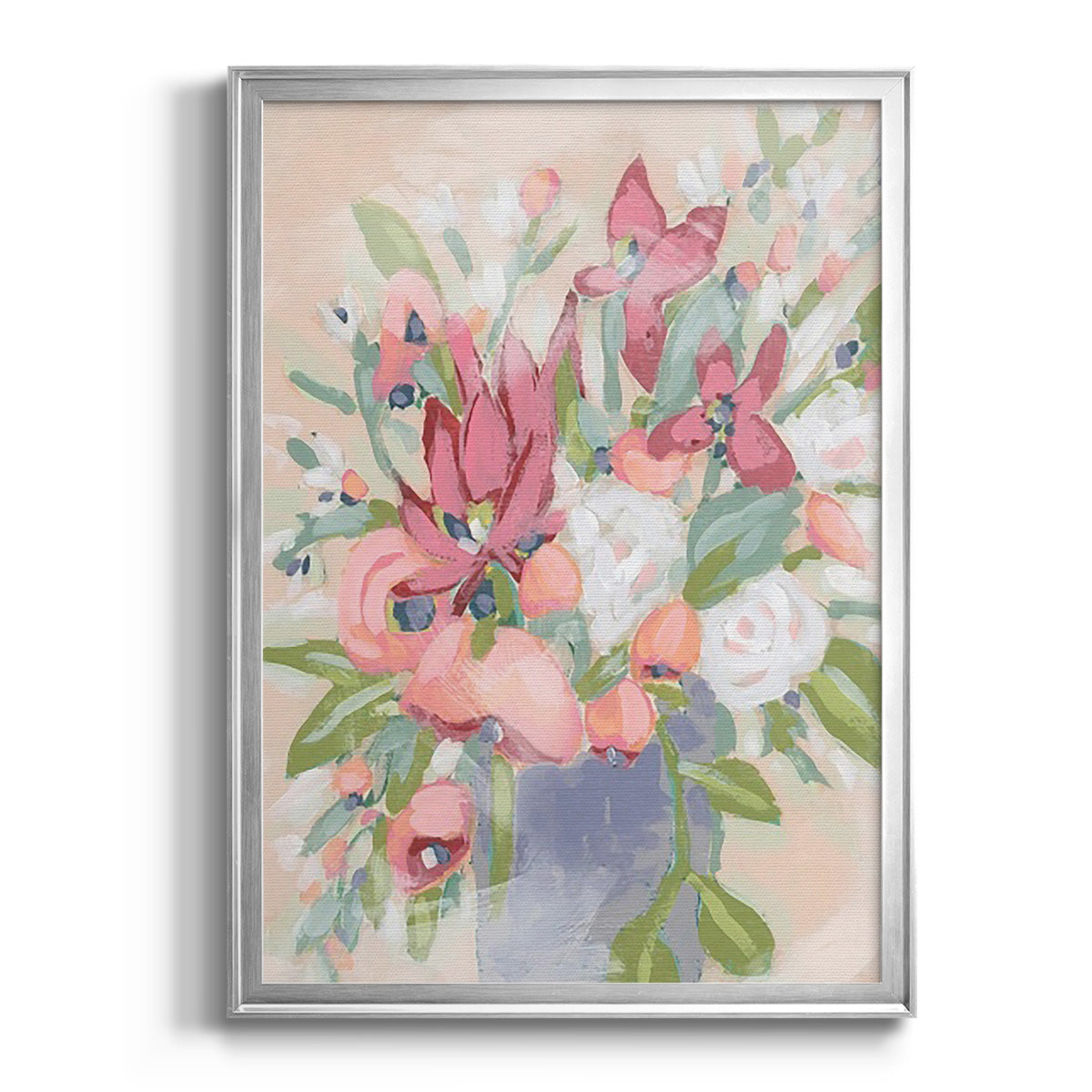 Blush Array I - Modern Framed Canvas Print