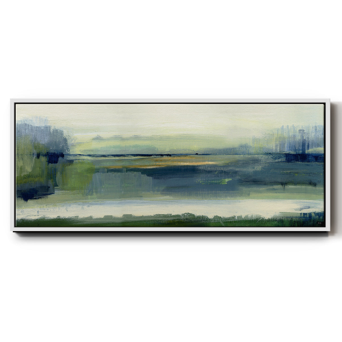 Glistening Meadow - Floater Framed Canvas Print