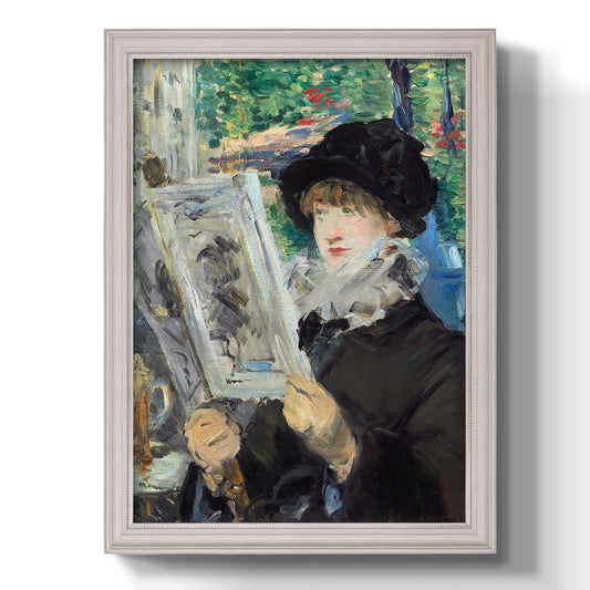 Woman Reading - Ornate Framed Canvas Print