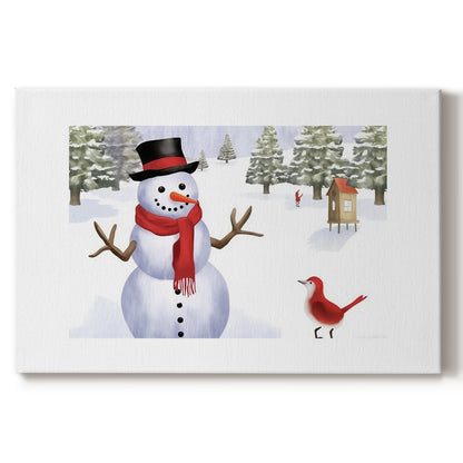 Silver Yule at Midnight - Canvas Art Print
