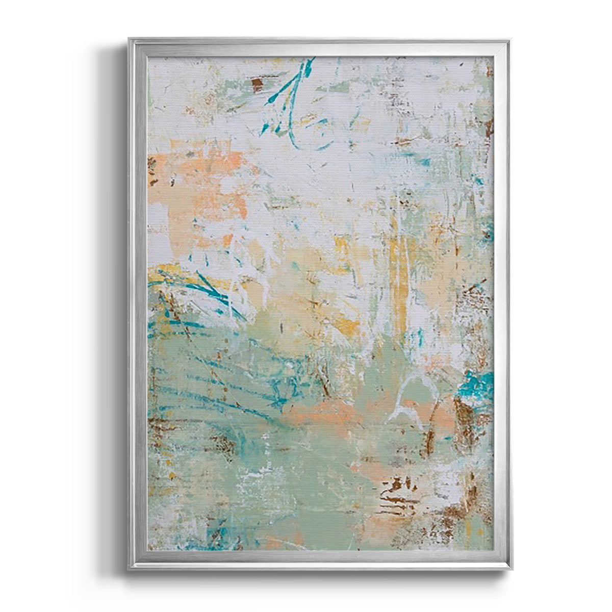 Island Jungle - Modern Framed Canvas Print