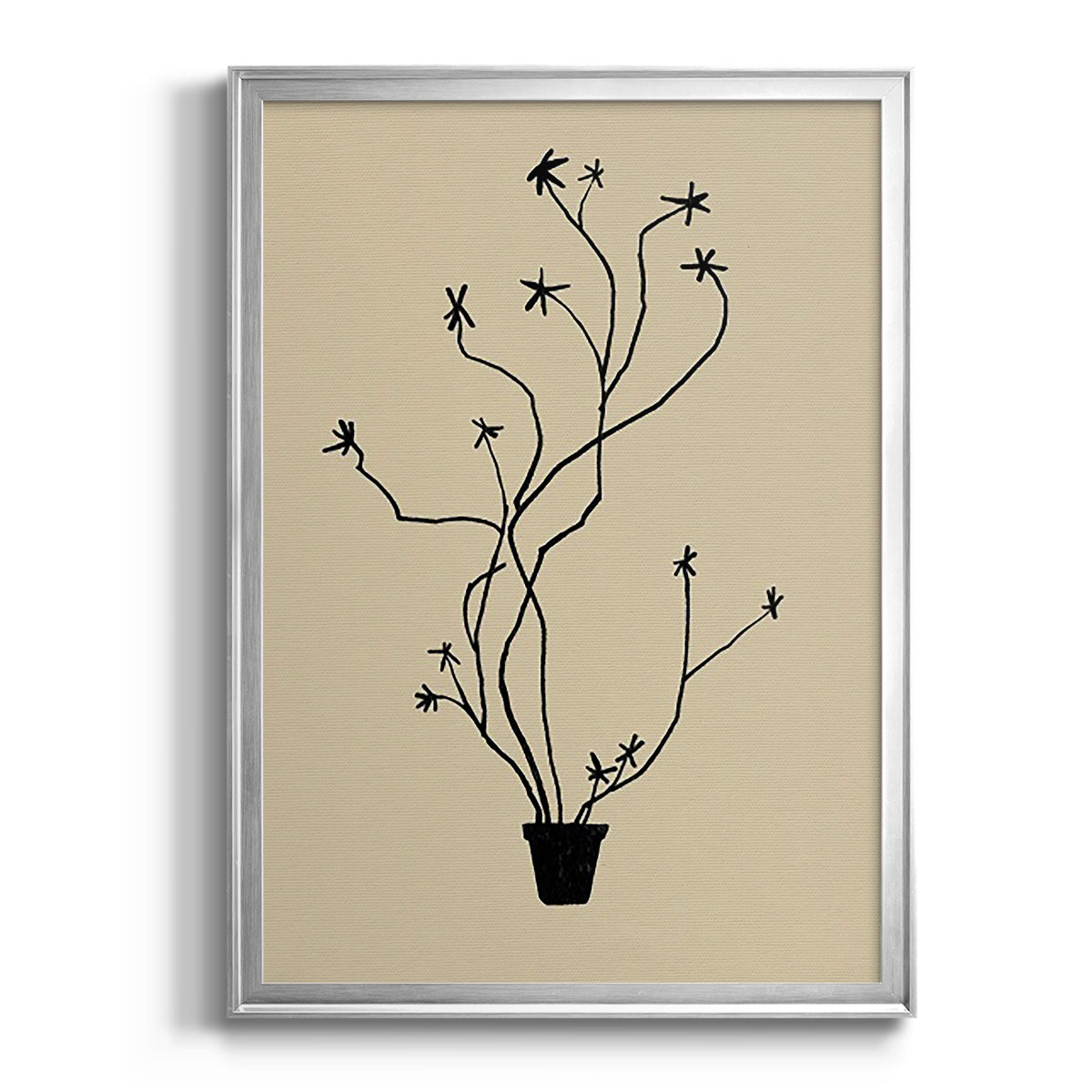 Spring Sprig Vase II - Modern Framed Canvas Print
