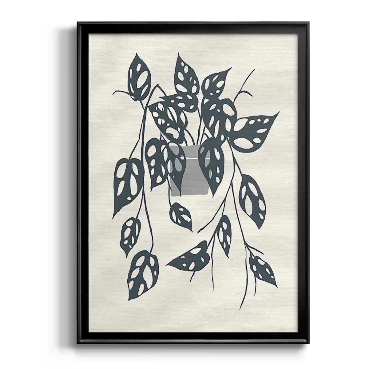 Growing Leaves V - Modern Framed Canvas Print