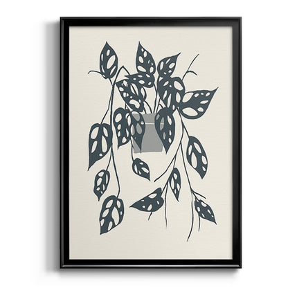 Growing Leaves V - Modern Framed Canvas Print