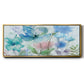 Mingled Blues - Floater Framed Canvas Print