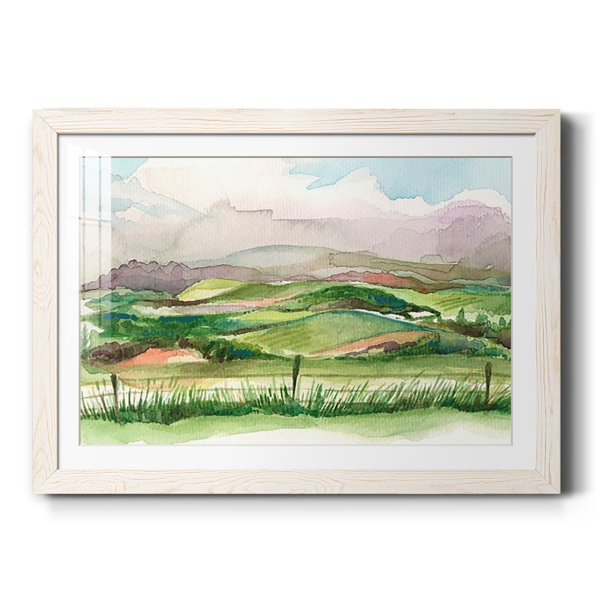 Bennachie Rain II - Barnwood Framed Art Print