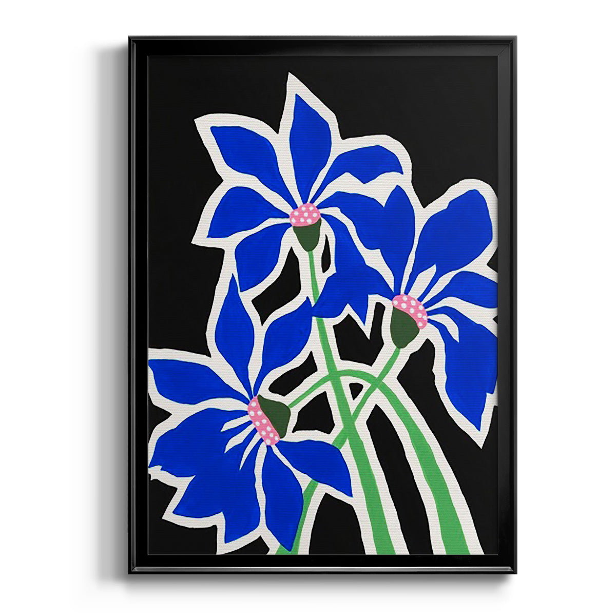 Pop Flowers IV - Modern Framed Canvas Print