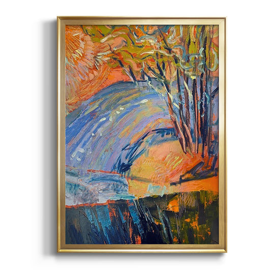 Cadmium Winter Solstice III - Modern Framed Canvas Print