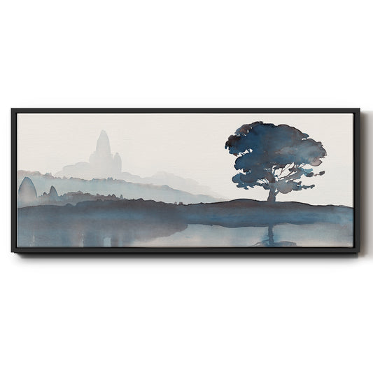 Serene Silhouette II - Floater Framed Canvas Print