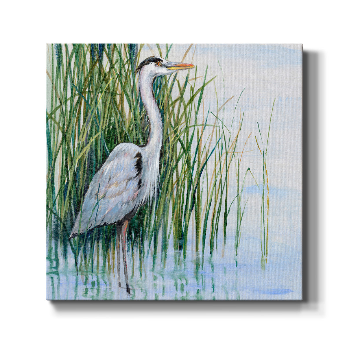 Heron in the Marsh I - Canvas Art Print