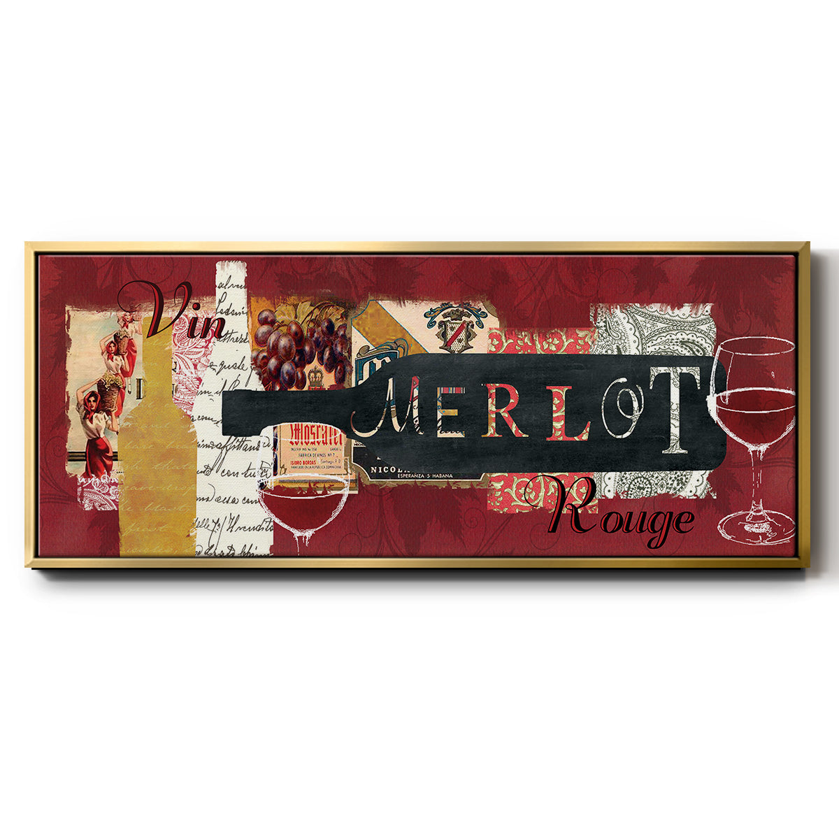 Merlot - Floater Framed Canvas Print