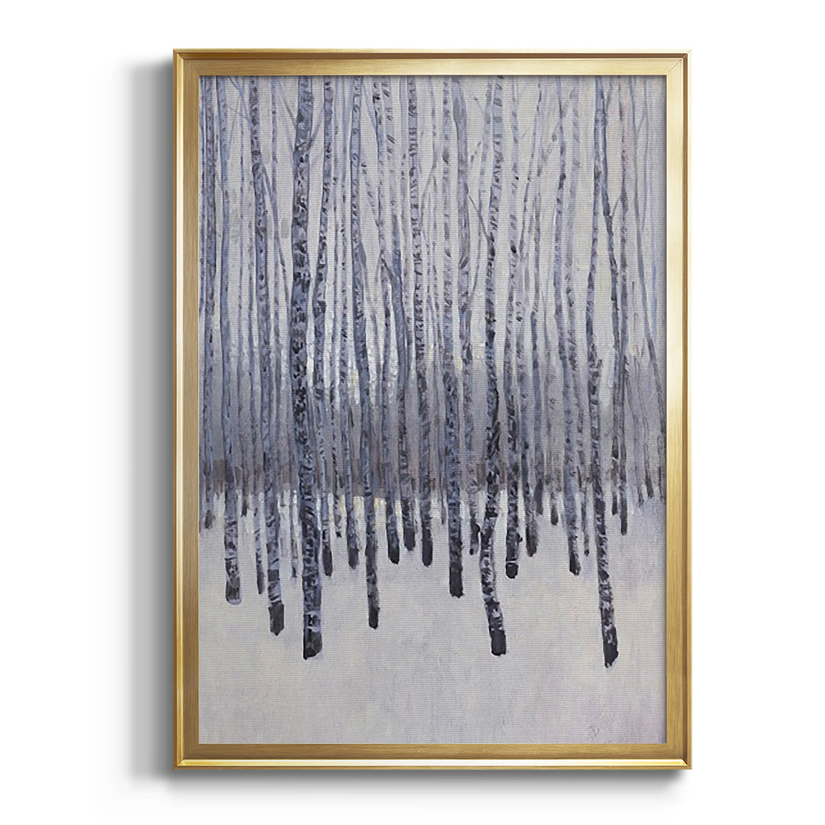 Bare Trees in Winter II - Modern Framed Canvas Print