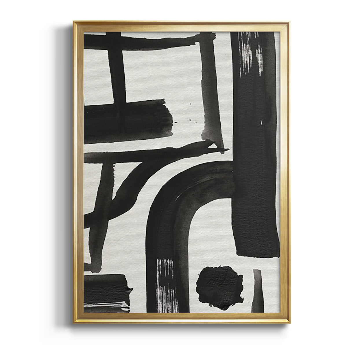 Inkwell Intersect I - Modern Framed Canvas Print