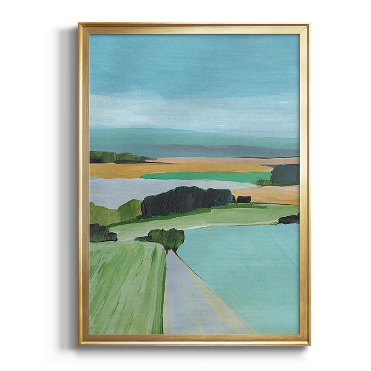 Bright Colored Countryside III - Modern Framed Canvas Print