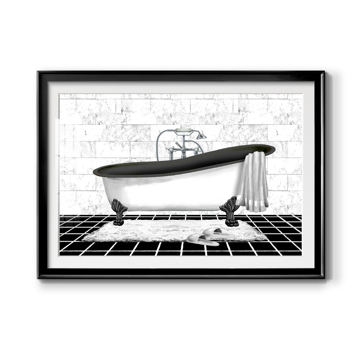 Modern Bath II Premium Framed Print - Ready to Hang