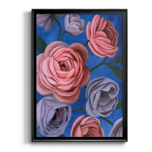 Layered Petals II - Modern Framed Canvas Print