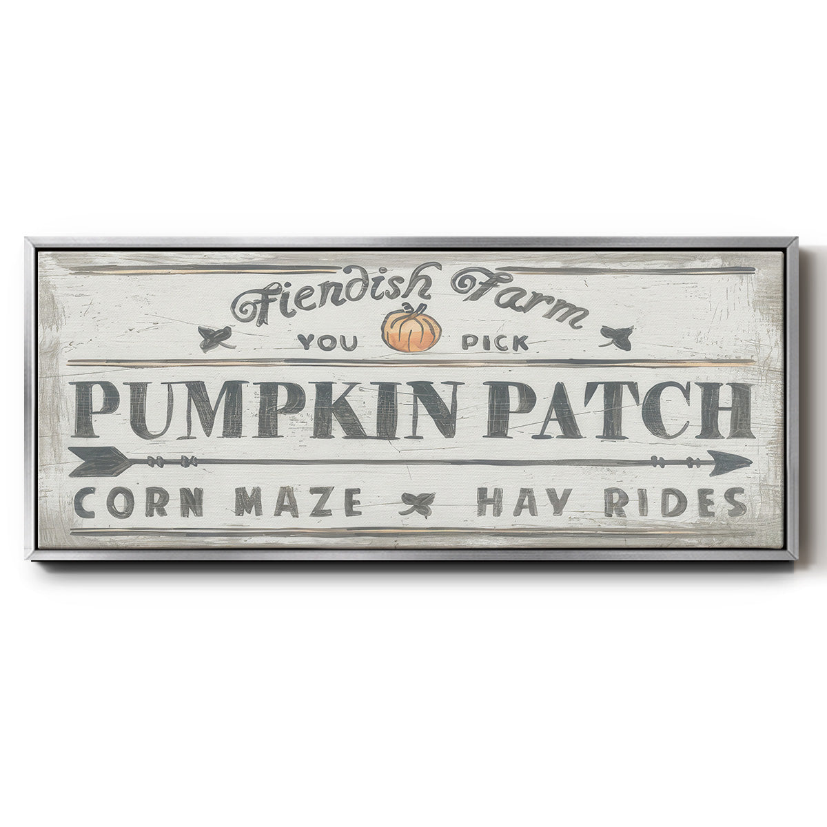Pumpkin Patch II - Floater Framed Canvas Print