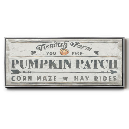 Pumpkin Patch II - Floater Framed Canvas Print