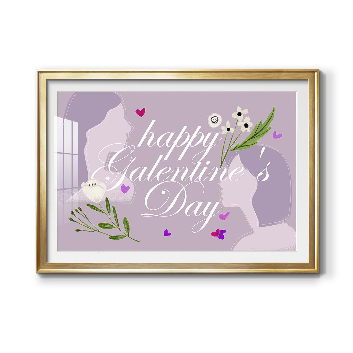 Happy Galentine's Day Collection A Premium Framed Print - Ready to Hang