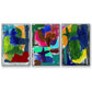 Brights Strokes I - Floater Framed Canvas Set