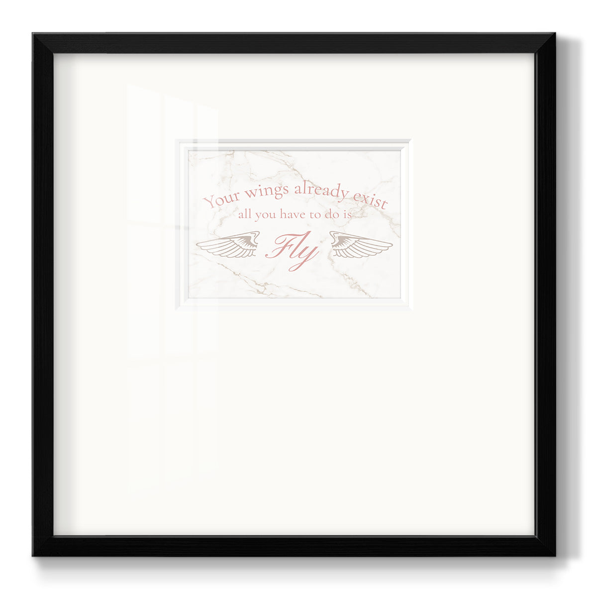 Wings Exist - Double Matboard Framed Print