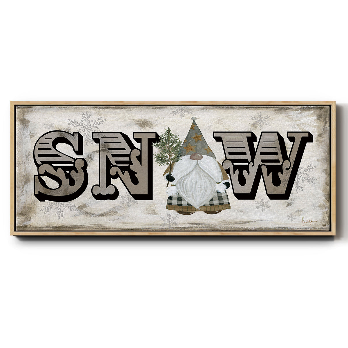 Winter Wonderland Friend Snow - Floater Framed Canvas Print