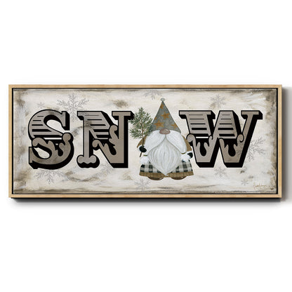 Winter Wonderland Friend Snow - Floater Framed Canvas Print