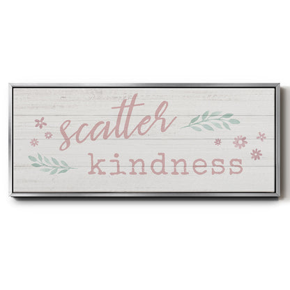 Scatter Kindness - Floater Framed Canvas Print
