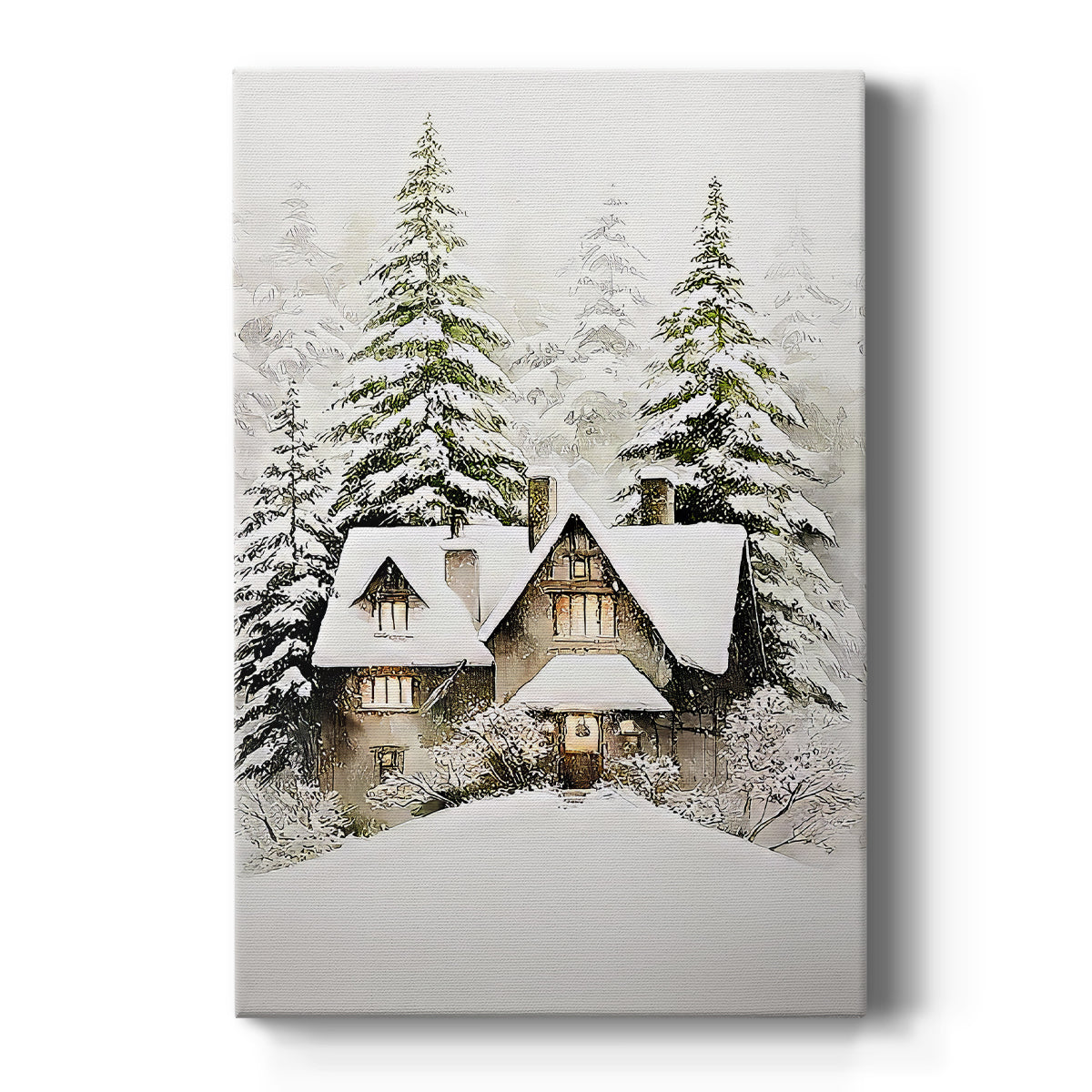 Silver Yule Promise - Canvas Art Print