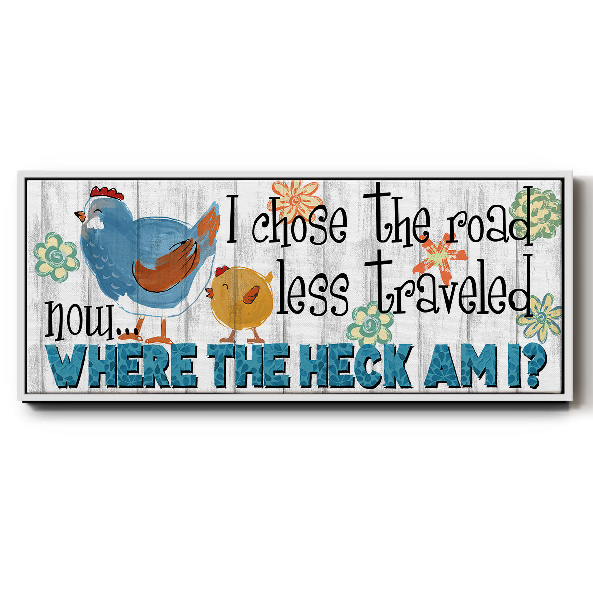 The Road Less - Floater Framed Canvas Print