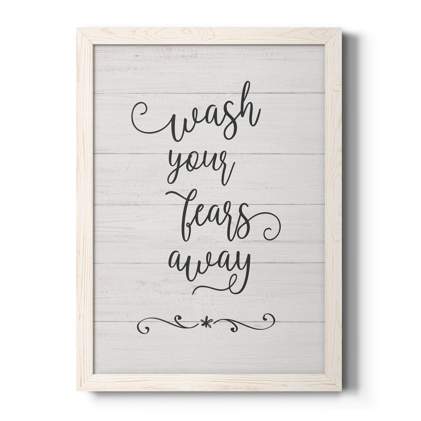 Wash Fears - Barnwood Framed Canvas Print