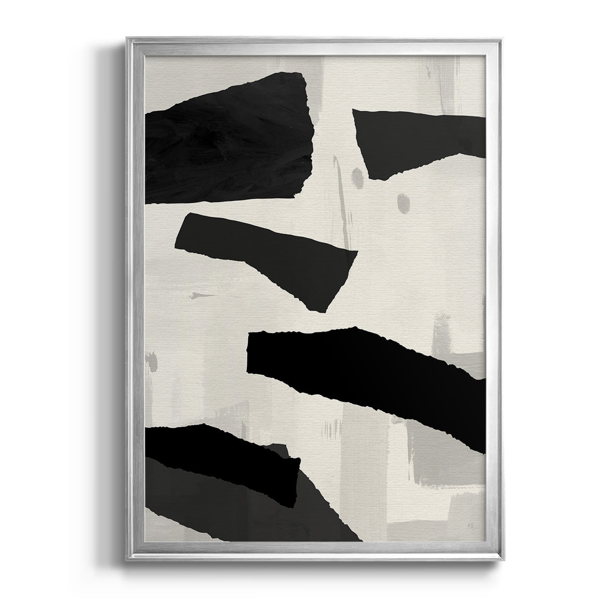 Mountain Paths II - Modern Framed Canvas Print