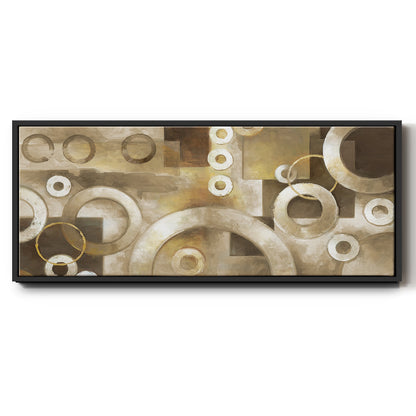 Neutral Motion - Floater Framed Canvas Print