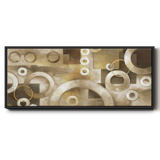 Neutral Motion - Floater Framed Canvas Print