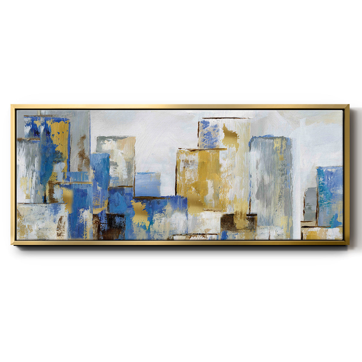 City Blues I - Floater Framed Canvas Print