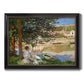 On the Bank of the Seine, Bennecourt - Ornate Framed Canvas Print