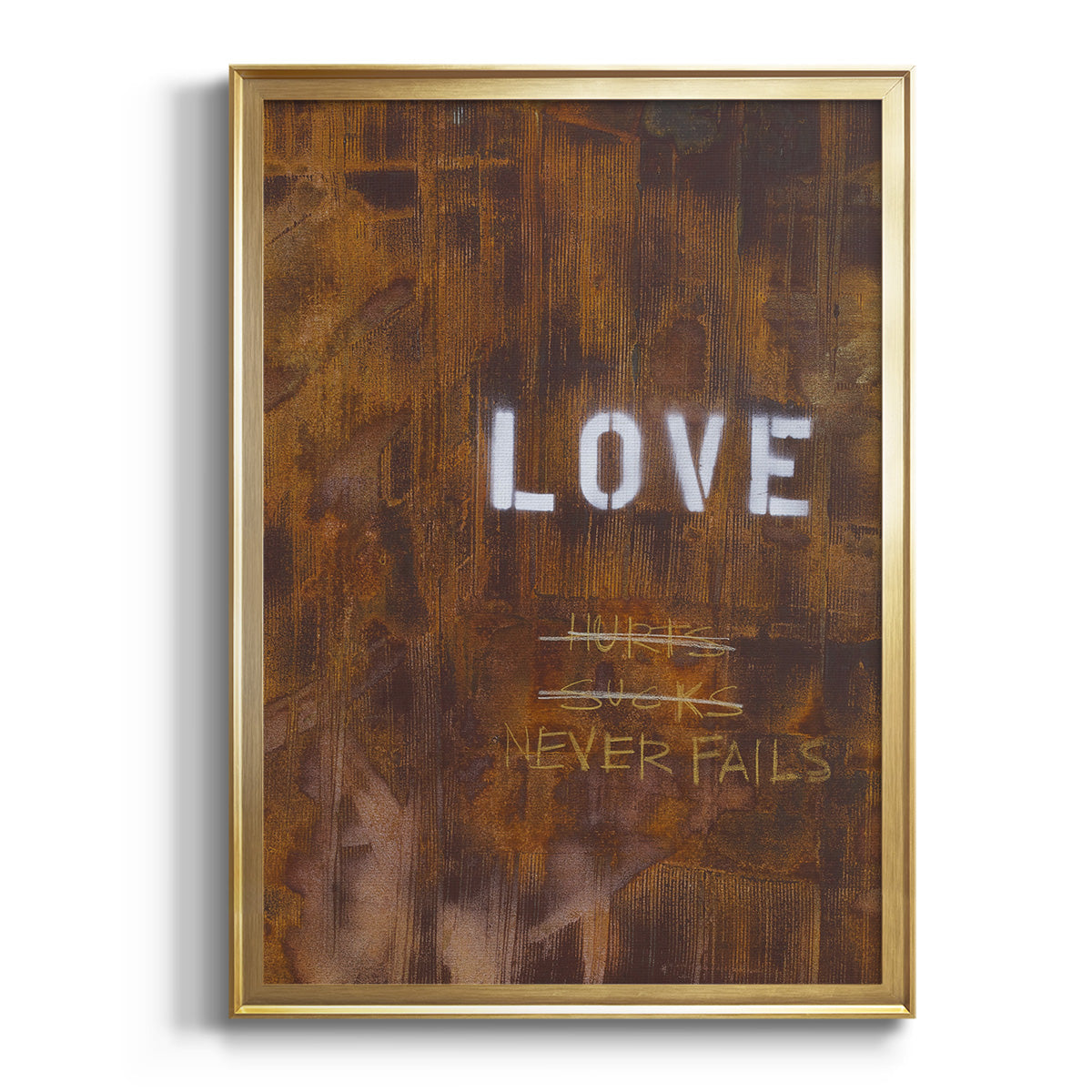 Love Never Fails I - Modern Framed Canvas Print