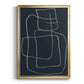 Shapes and Night Sky II - Modern Framed Canvas Print