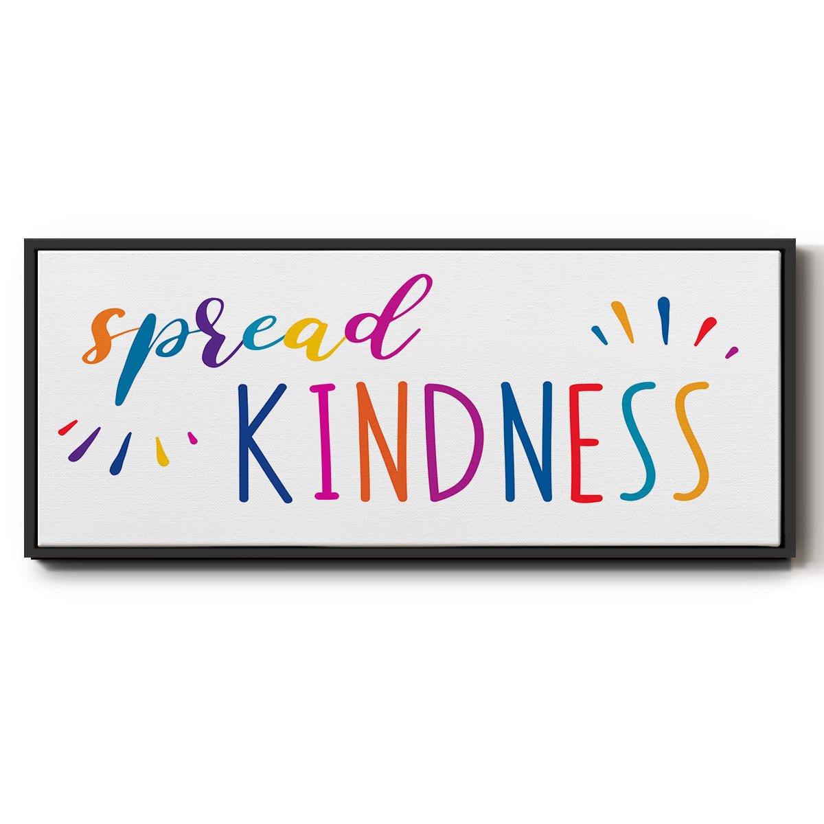 Rainbow Kindness - Floater Framed Canvas Print