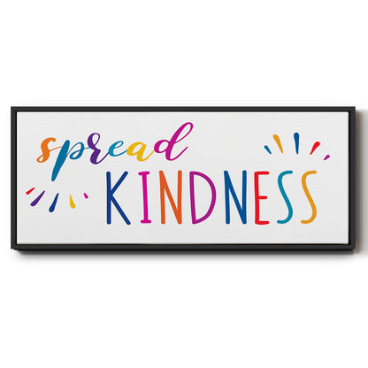 Rainbow Kindness - Floater Framed Canvas Print