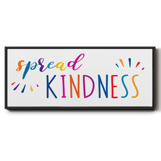 Rainbow Kindness - Floater Framed Canvas Print