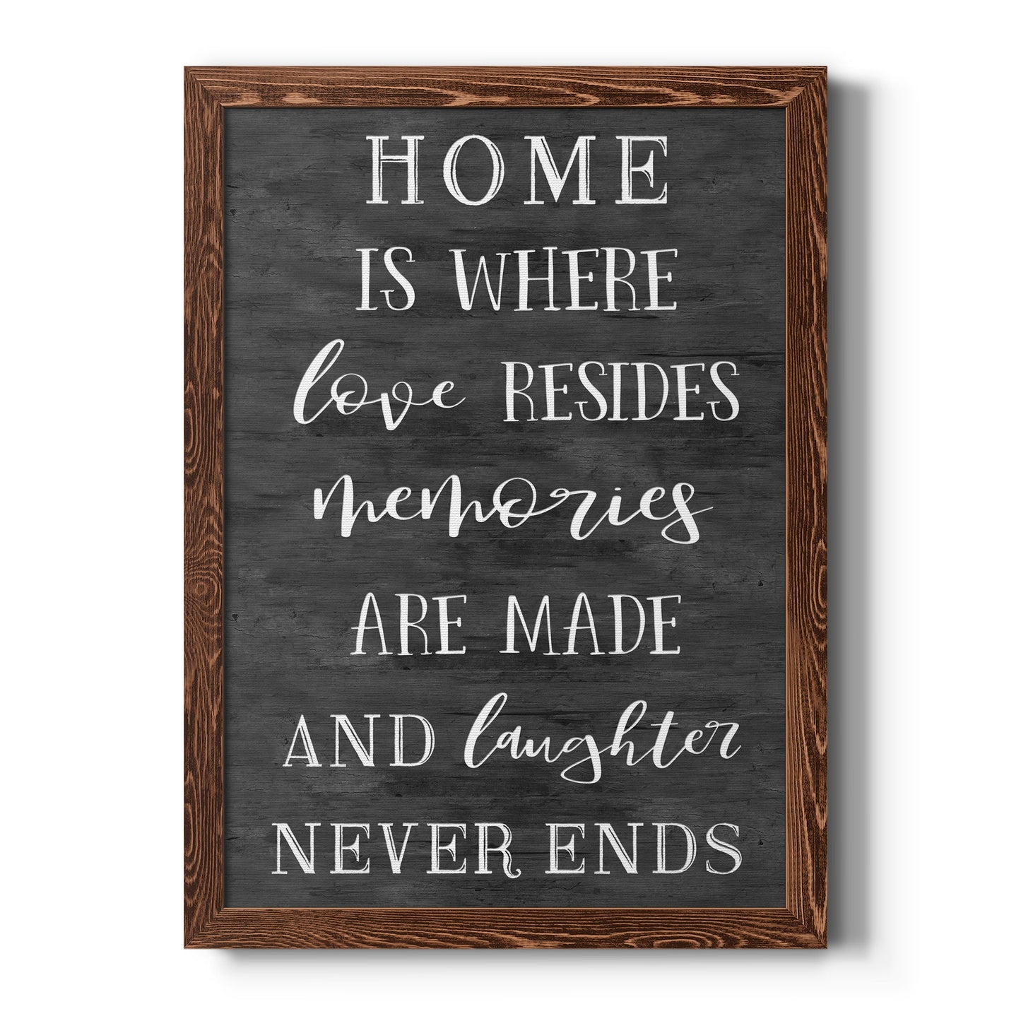 Love Resides - Premium Canvas Framed in Barnwood - Ready to Hang