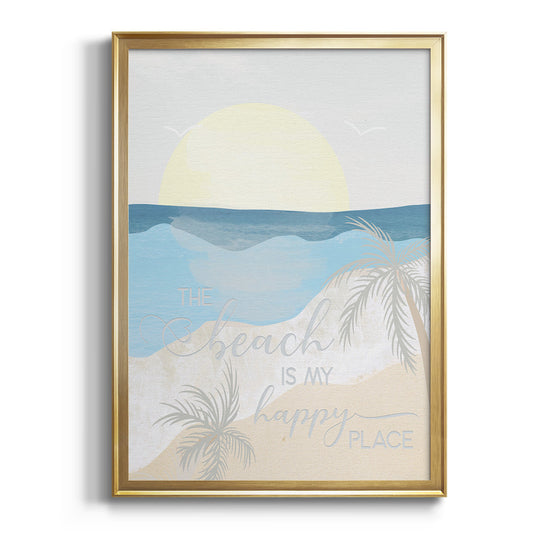 Happy Place - Modern Framed Canvas Print